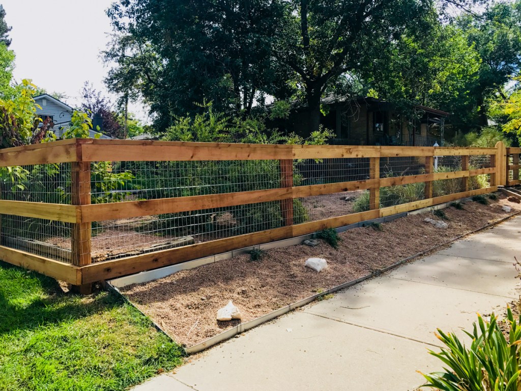 rail fencing installation